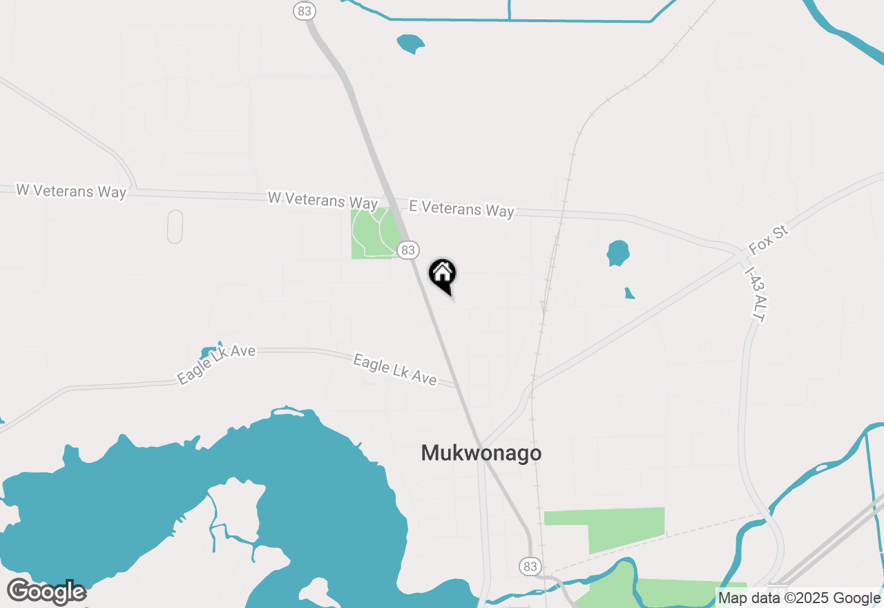 Map of 114 Oakland Ave, Mukwonago, WI 53149