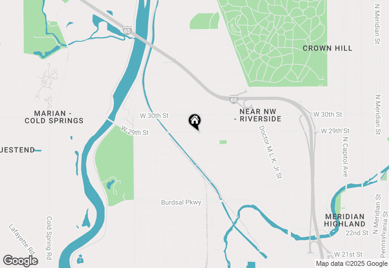 Map of 1177 W 29th Street, Indianapolis, IN 46208