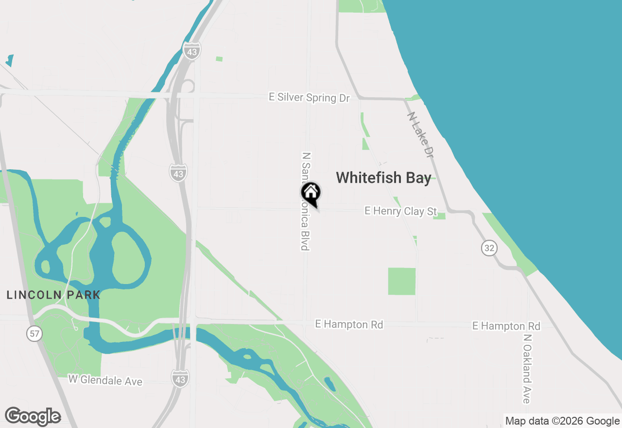 Map of 303 E Henry Clay St #104, Whitefish Bay, WI 53217