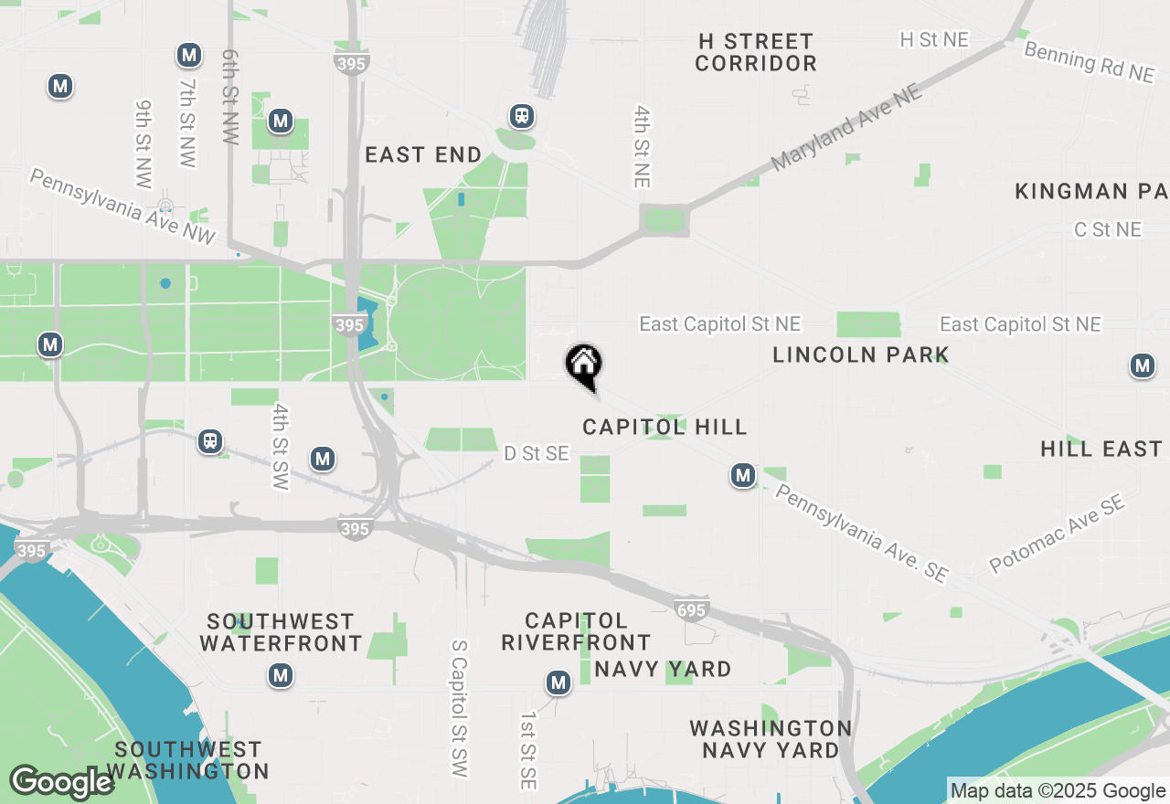 Map of 214 2nd Street Se, Washington, DC 20003