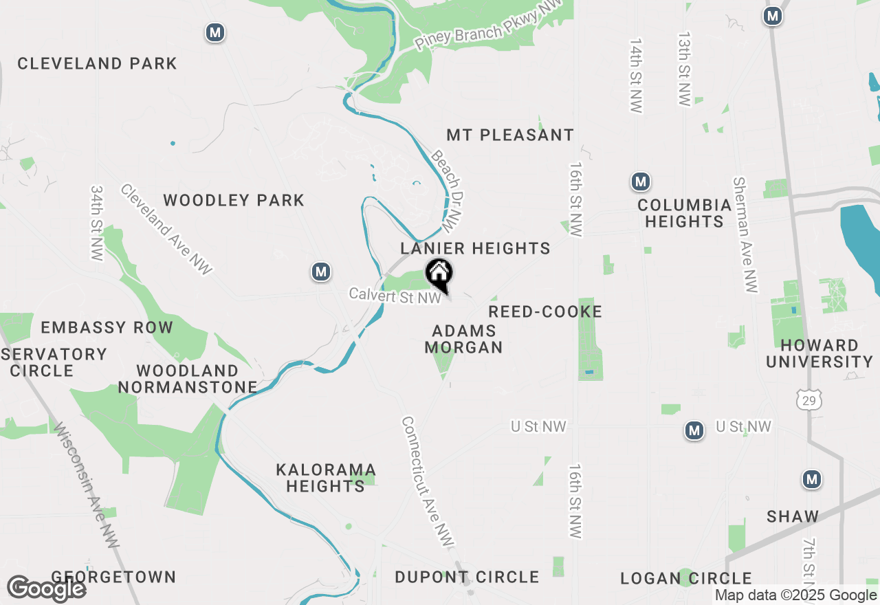 Map of 1904 Calvert Street Nw #G - BASEMENT, Washington, DC 20009