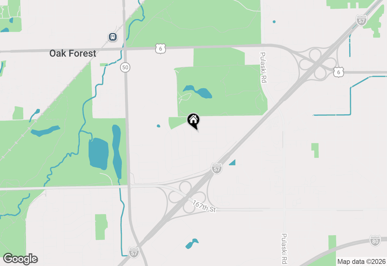 Map of 16423 Craig Drive, Oak Forest, IL 60452