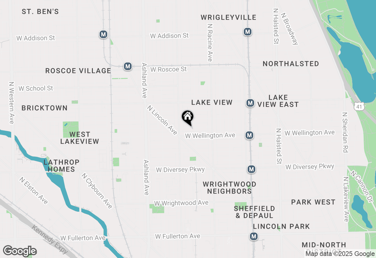 Map of 1329 W Nelson Street, Chicago, IL 60657