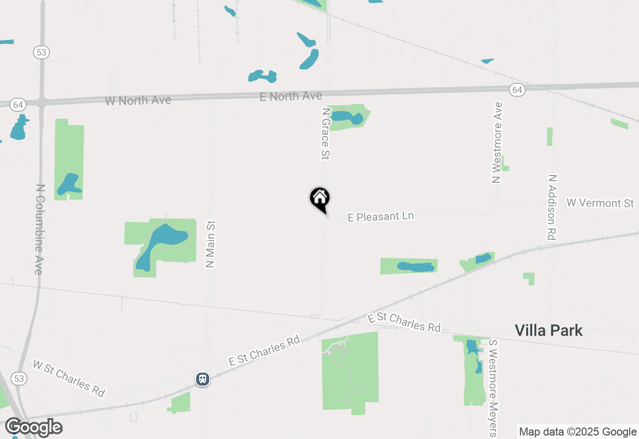 Map of 390 N Grace Street, Lombard, IL 60148