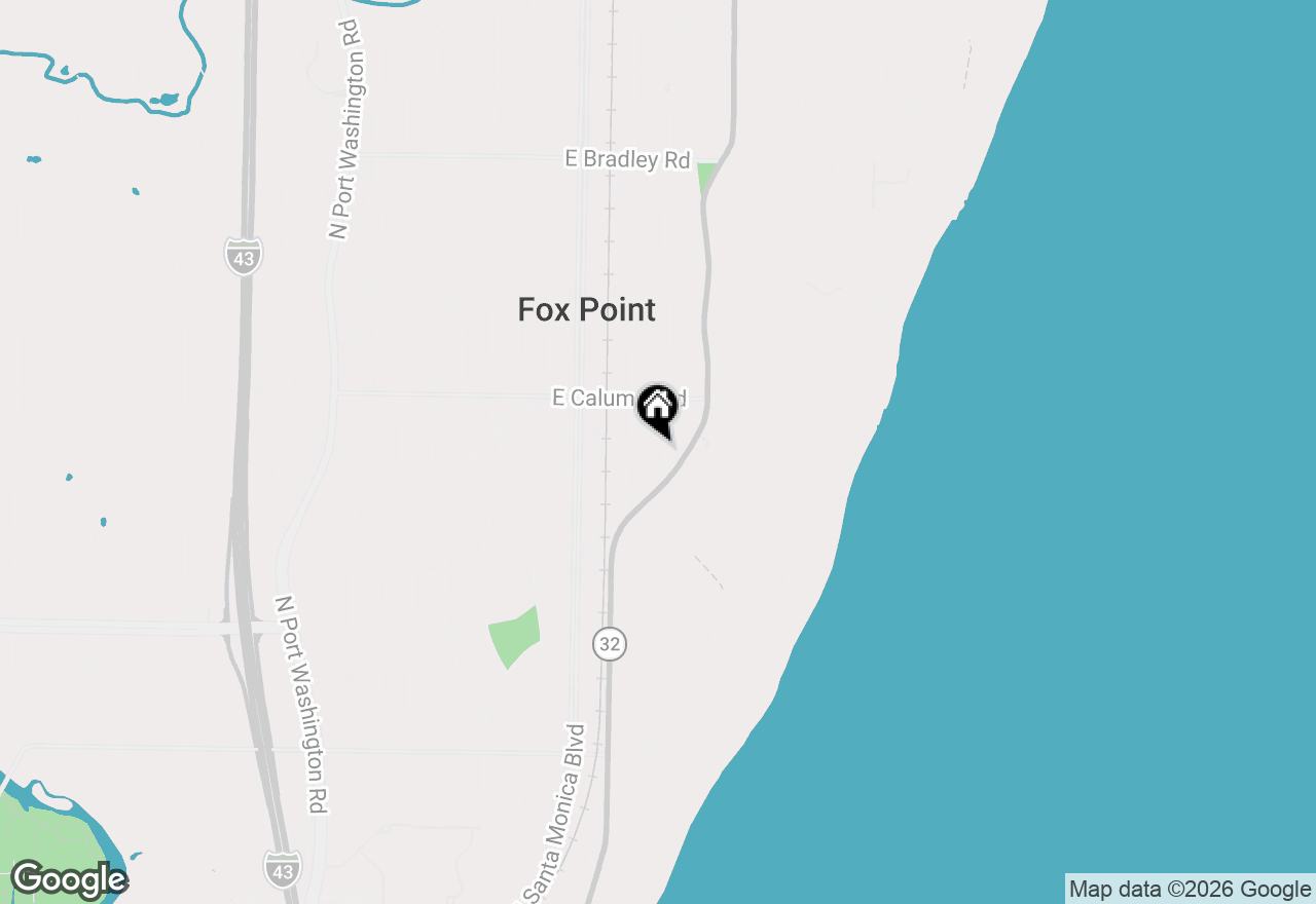 Map of 7505 N Links Way, Fox Point, WI 53217