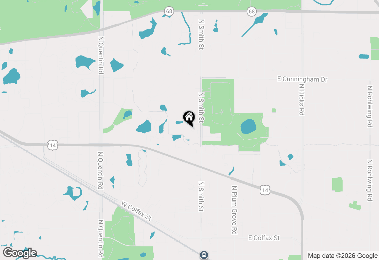 Map of 252 W Golfview Terrace, Palatine, IL 60067