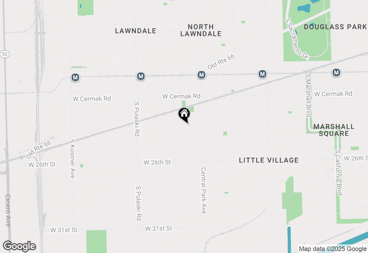 Map of 2352 S Lawndale Avenue, Chicago, IL 60623