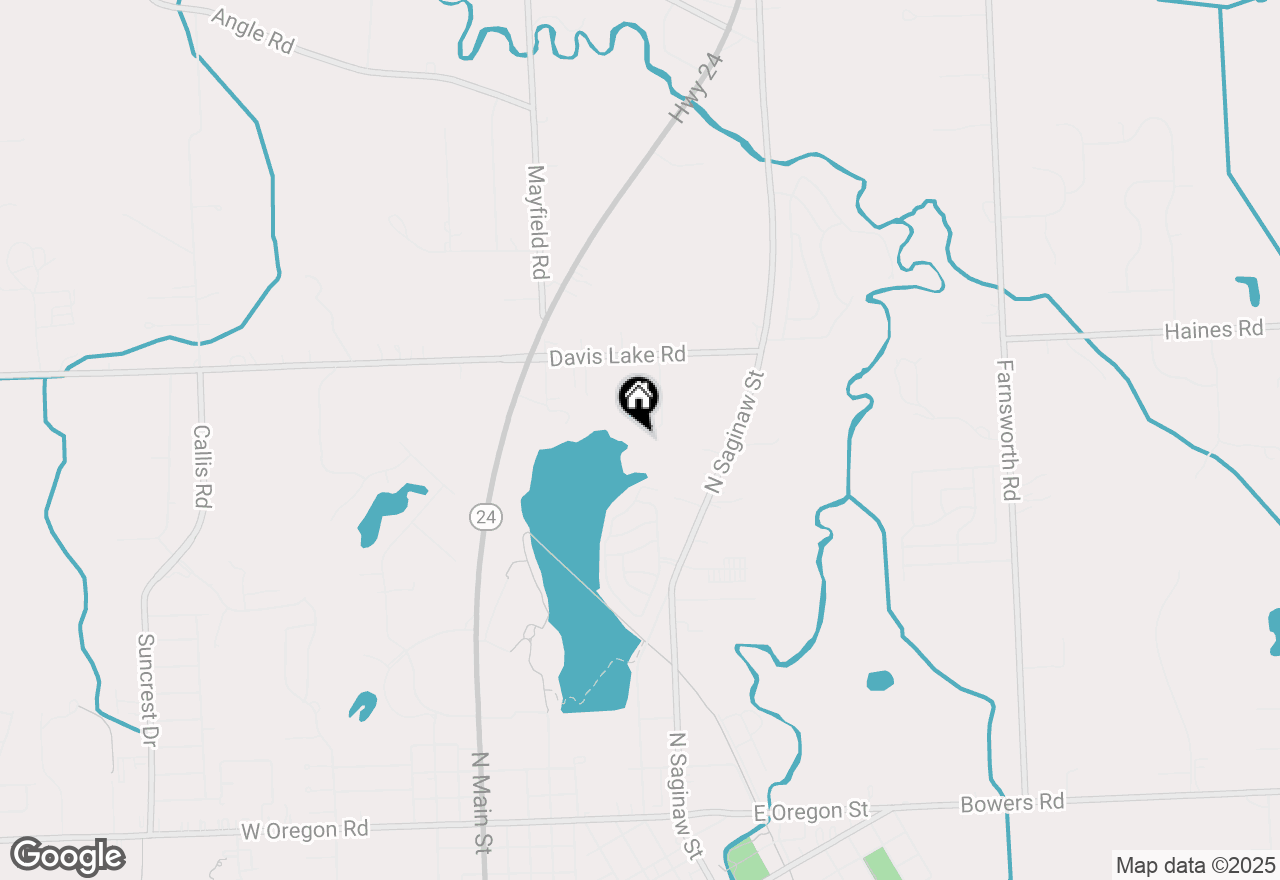 Map of 121 Davis Lake Road, Lapeer, MI 48446