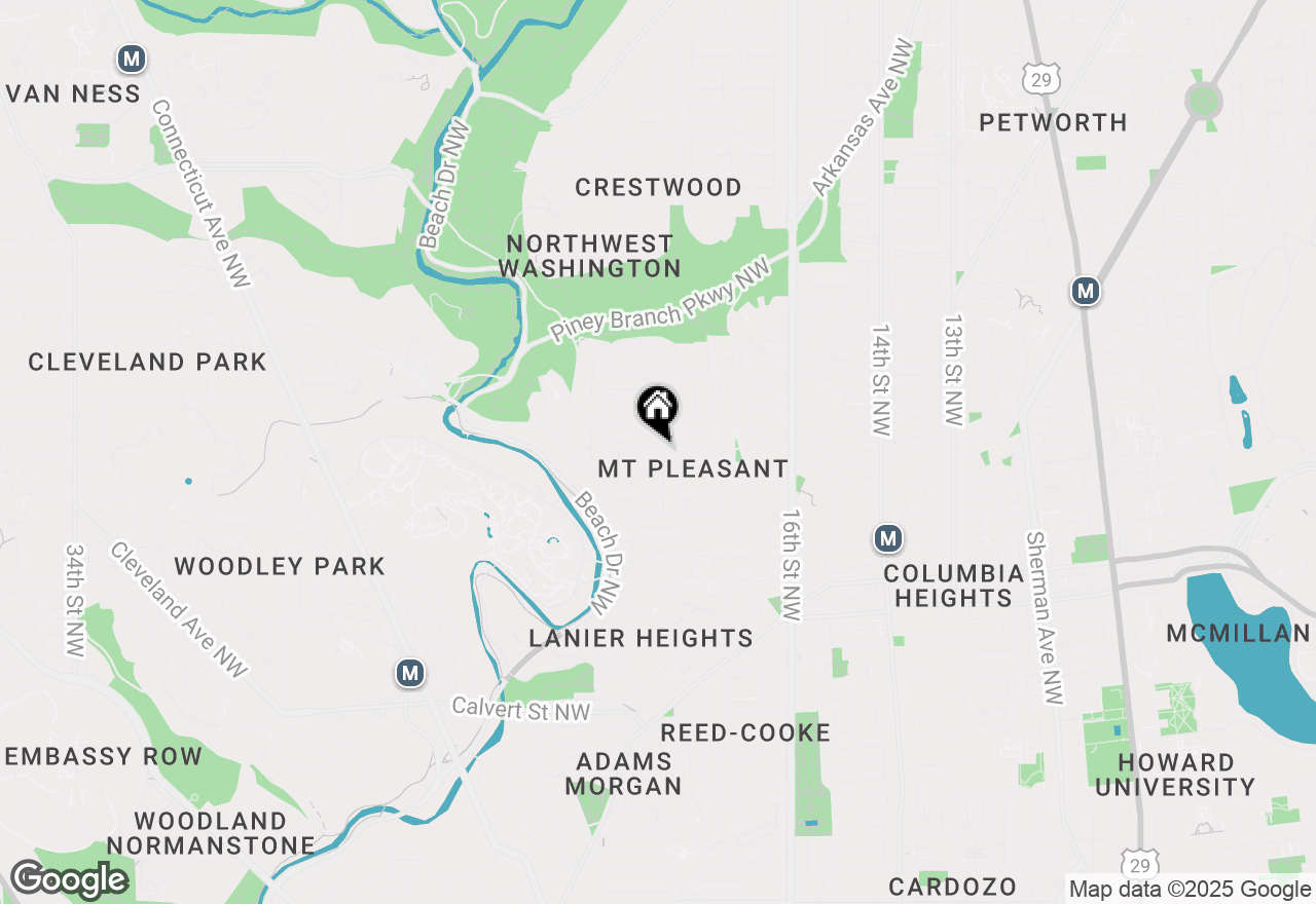 Map of 1817 Lamont Street Nw #1, Washington, DC 20010