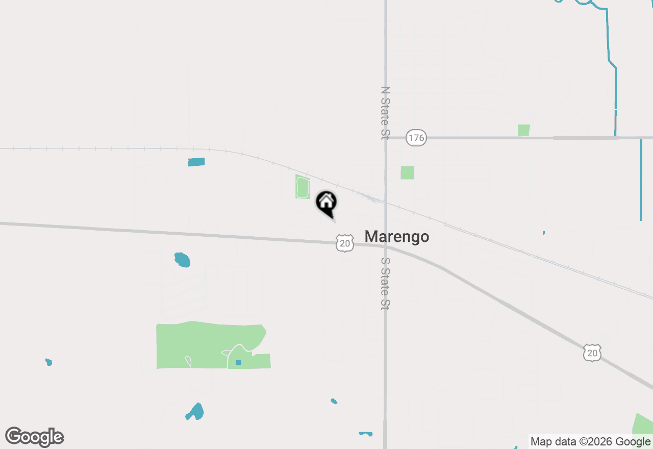 Map of 436 W Washington Street, Marengo, IL 60152