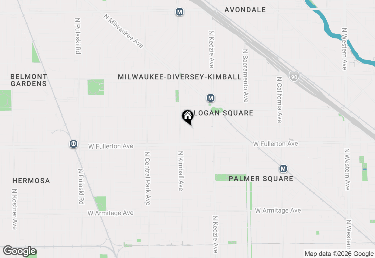 Map of 2454 N Spaulding Avenue, Chicago, IL 60647