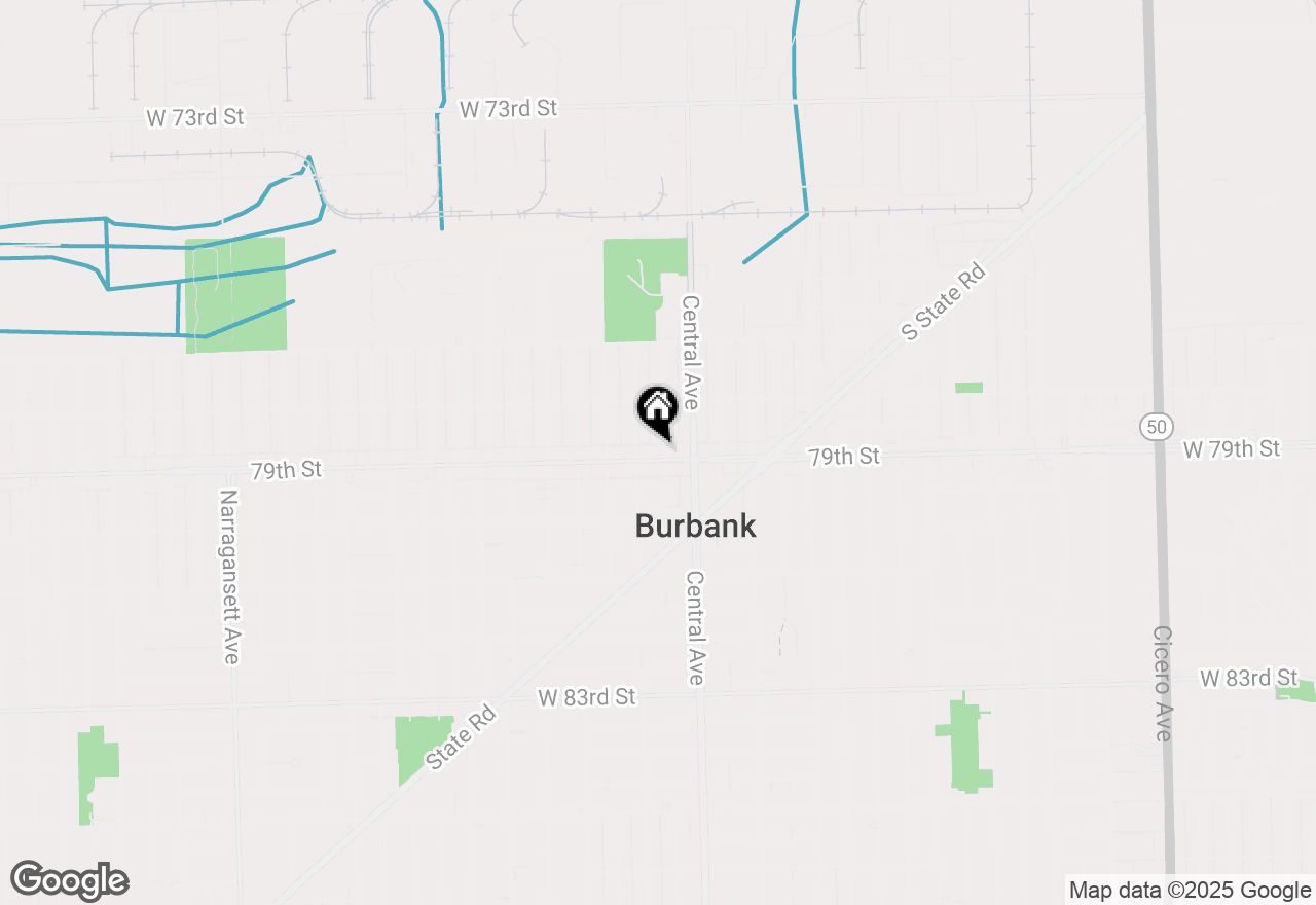 Map of 5624 W 79th Street, Burbank, IL 60459