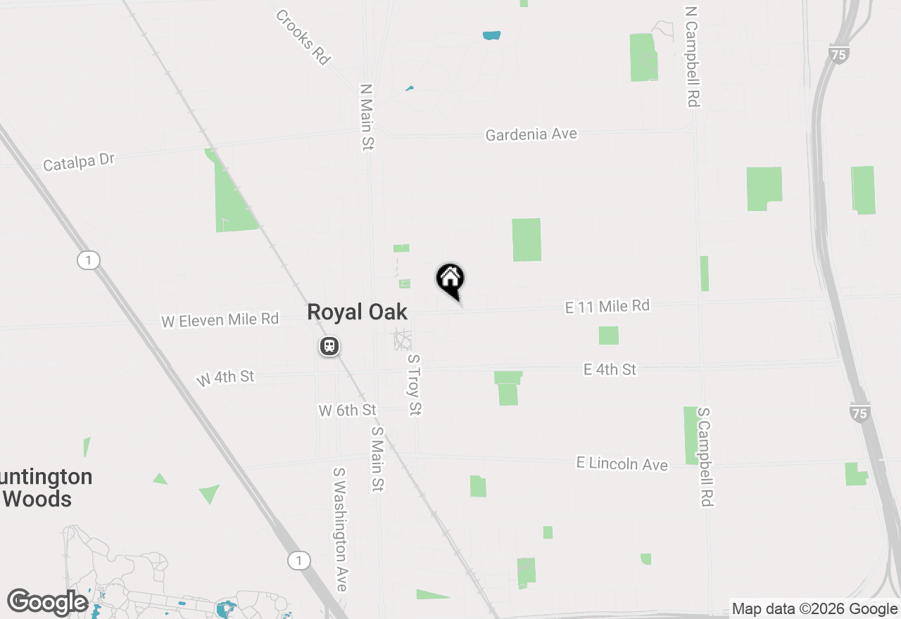 Map of 516 N West Street, Royal Oak, MI 48067