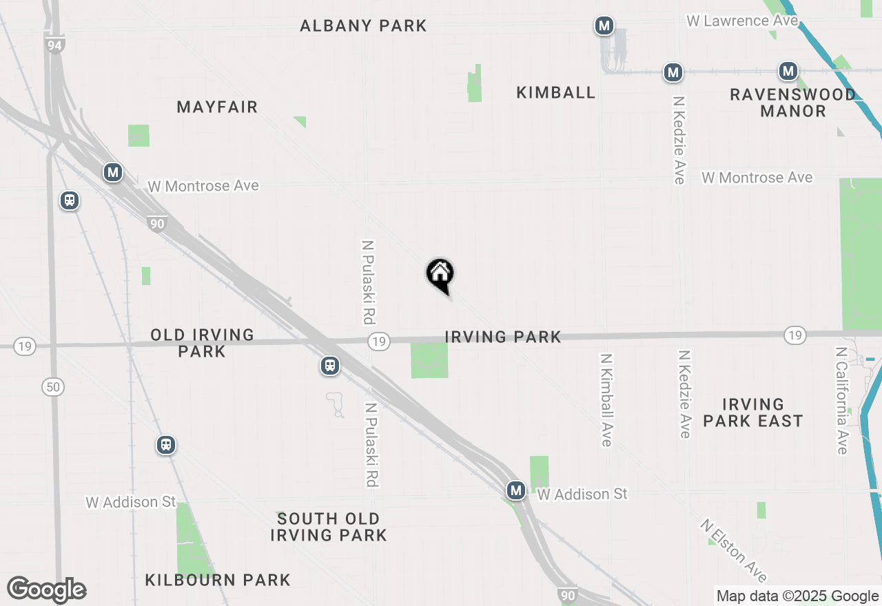 Map of 3805 W Belle Plaine Avenue #2W, Chicago, IL 60618
