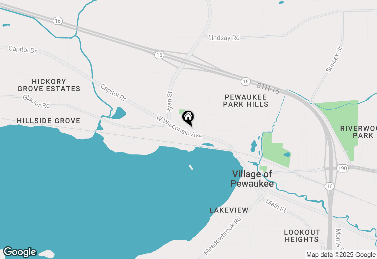 Map of 527 W Wisconsin Ave, Pewaukee, WI 53072