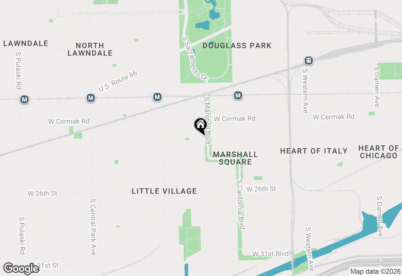 Map of 2301 S Sacramento Avenue, Chicago, IL 60623