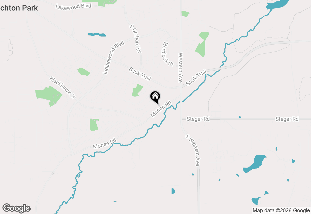 Map of 343 Osage Street, Park Forest, IL 60466