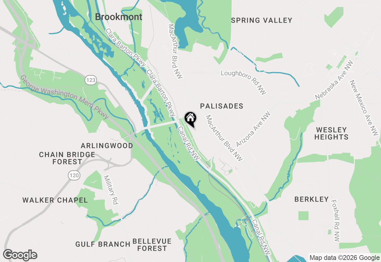 Map of 5521 Potomac Avenue Nw, Washington, DC 20016