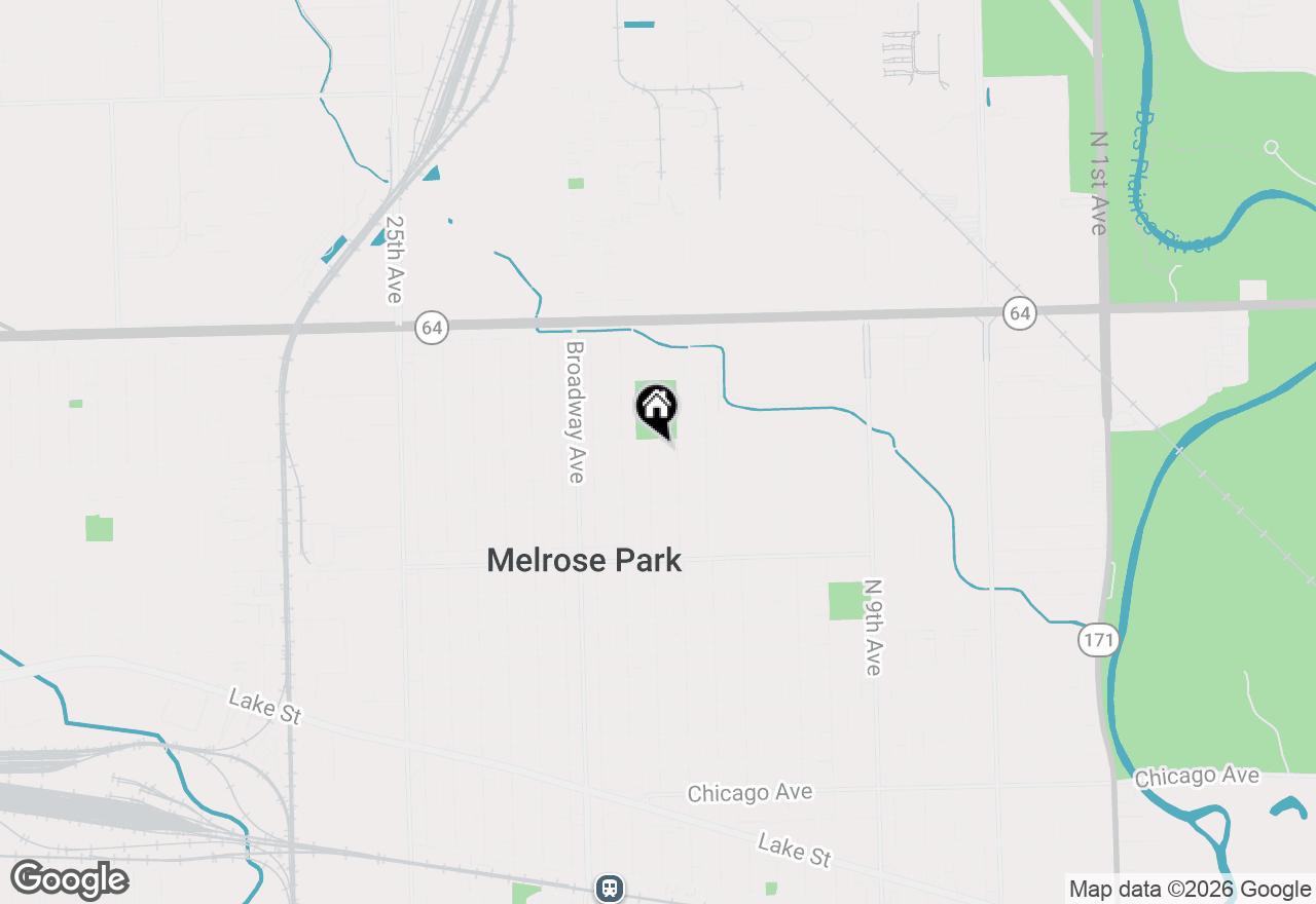 Map of 1640 16th Avenue, Melrose Park, IL 60160