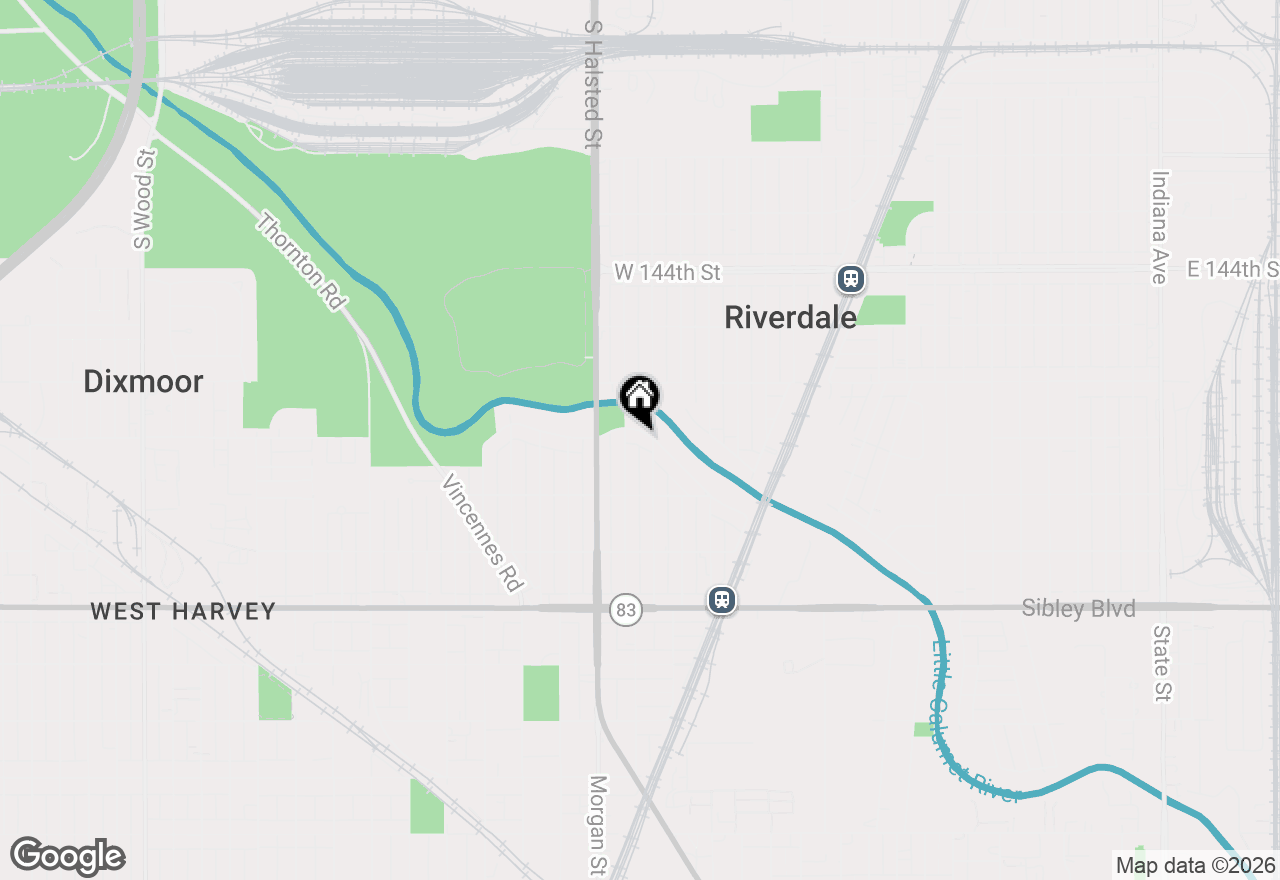 Map of 306 Calumet Boulevard, Harvey, IL 60426