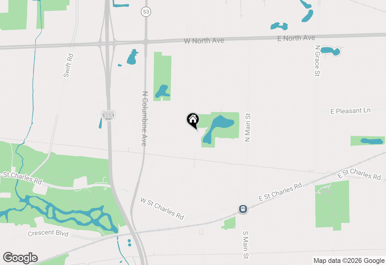 Map of 344 N Elizabeth Street, Lombard, IL 60148