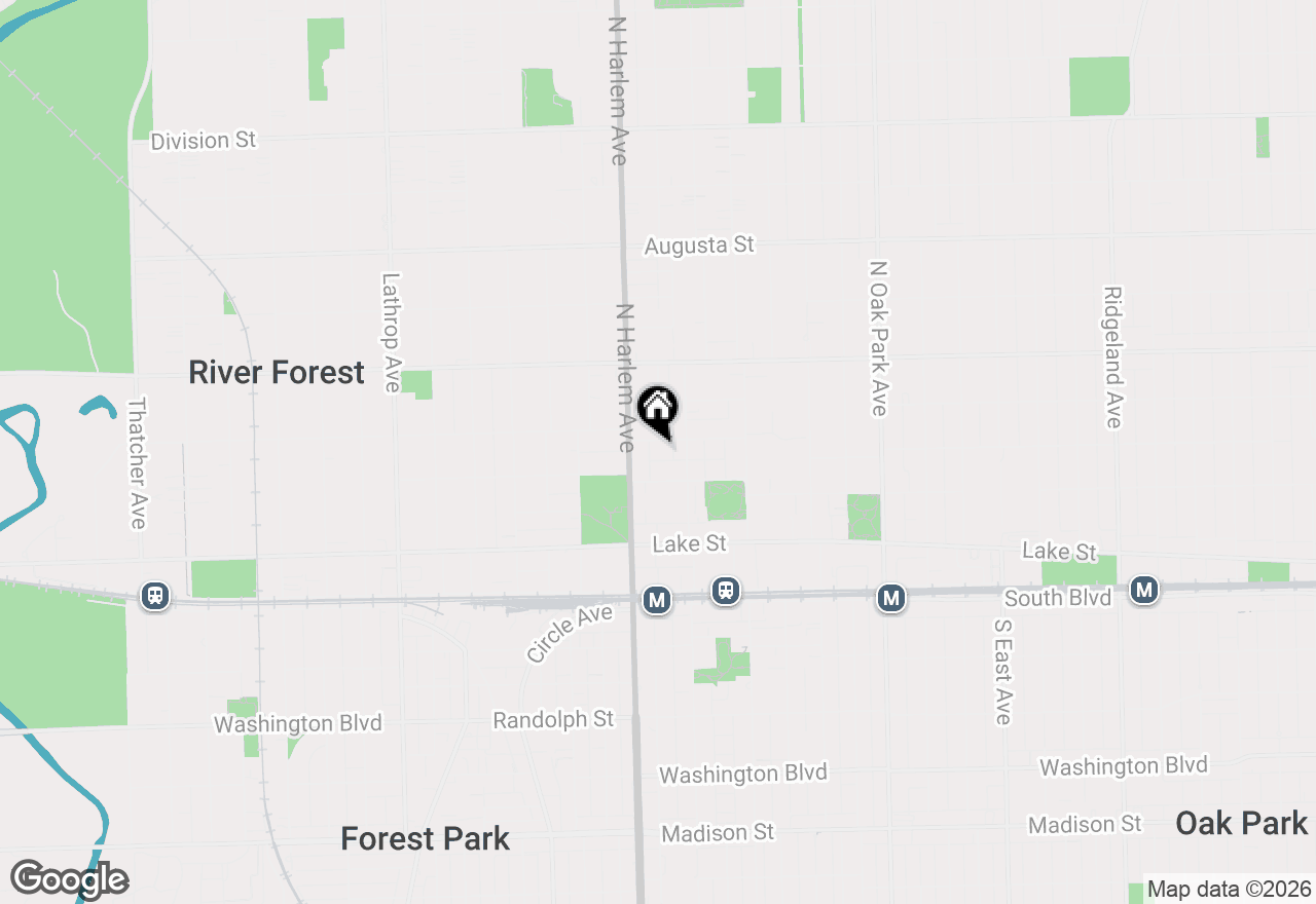 Map of 1125 Erie Street, Oak Park, IL 60302