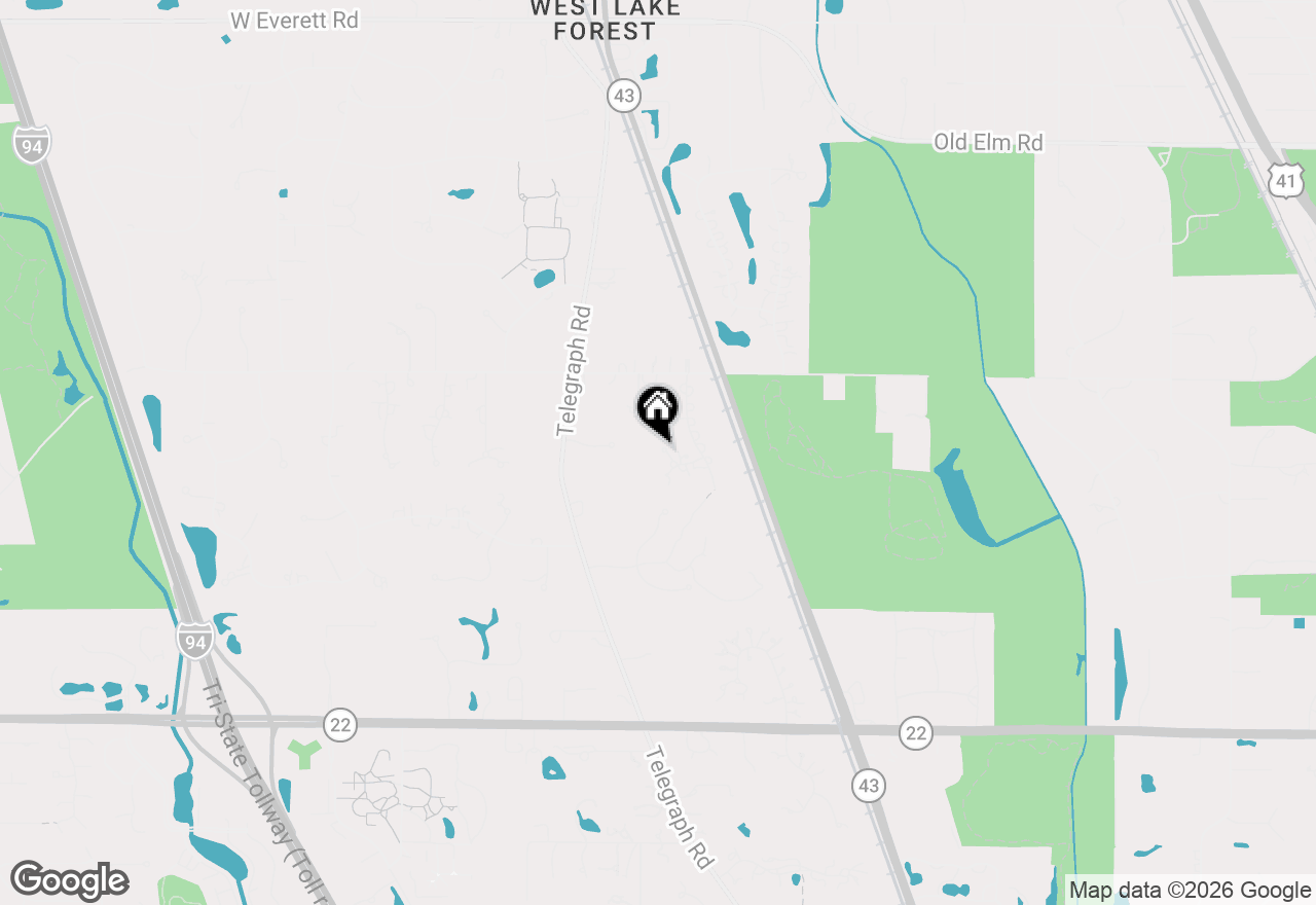 Map of 934 Goldenrod Lane, Lake Forest, IL 60045