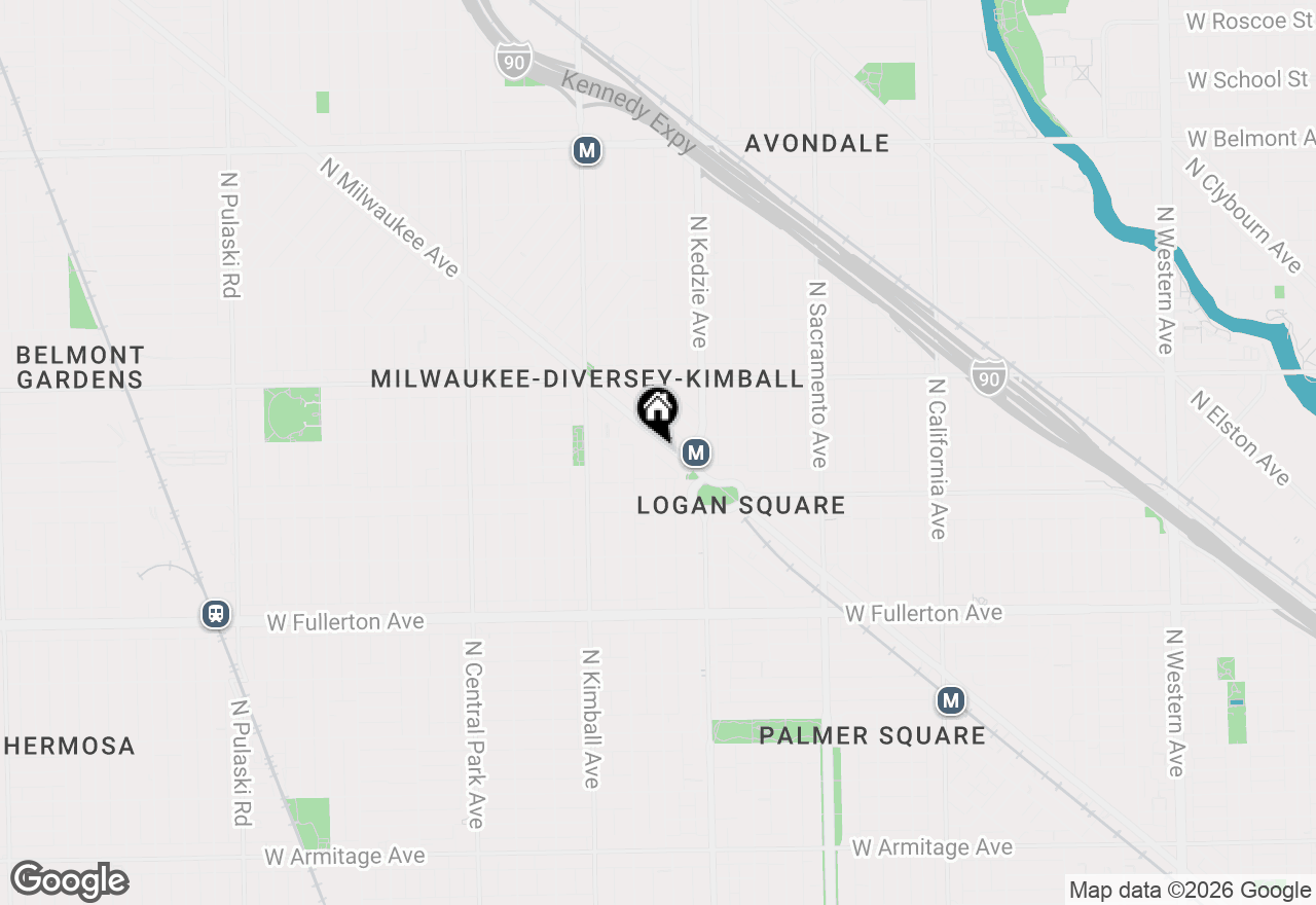 Map of 2647 N Sawyer Avenue #2, Chicago, IL 60647