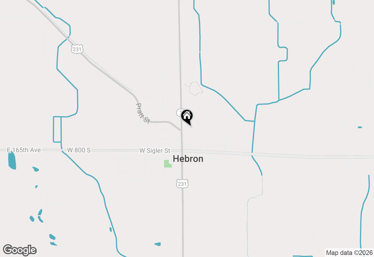 Map of 105 E Bates Street, Hebron, IN 46341