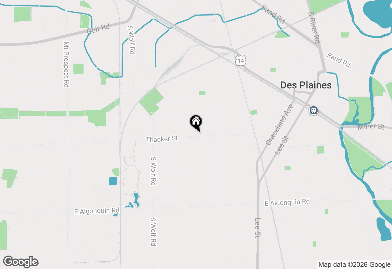 Map of 840 E Thacker Street, Des Plaines, IL 60016