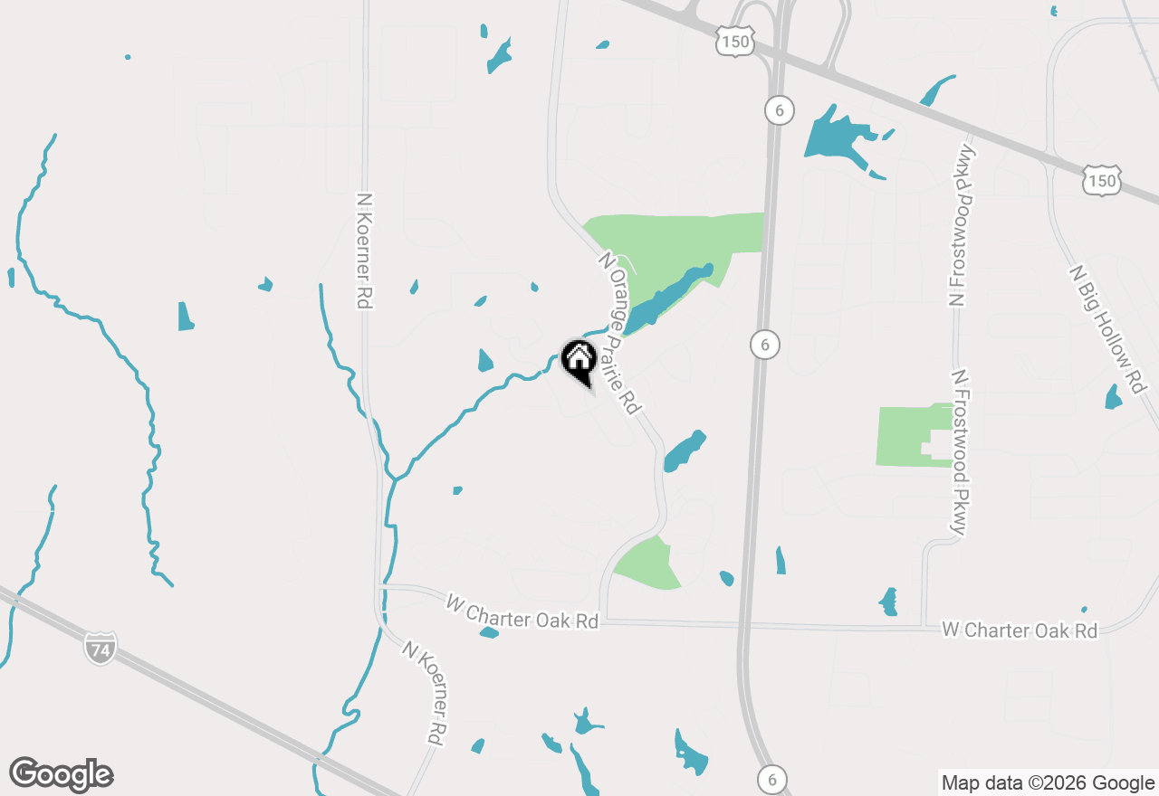 Map of 6211 N Teal Wood Circle, Peoria, IL 61615