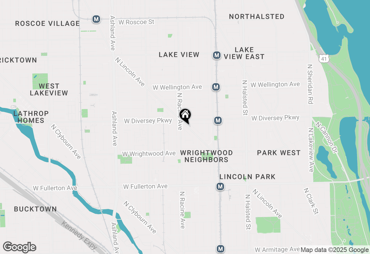 Map of 2762 N Lincoln Avenue #204, Chicago, IL 60614