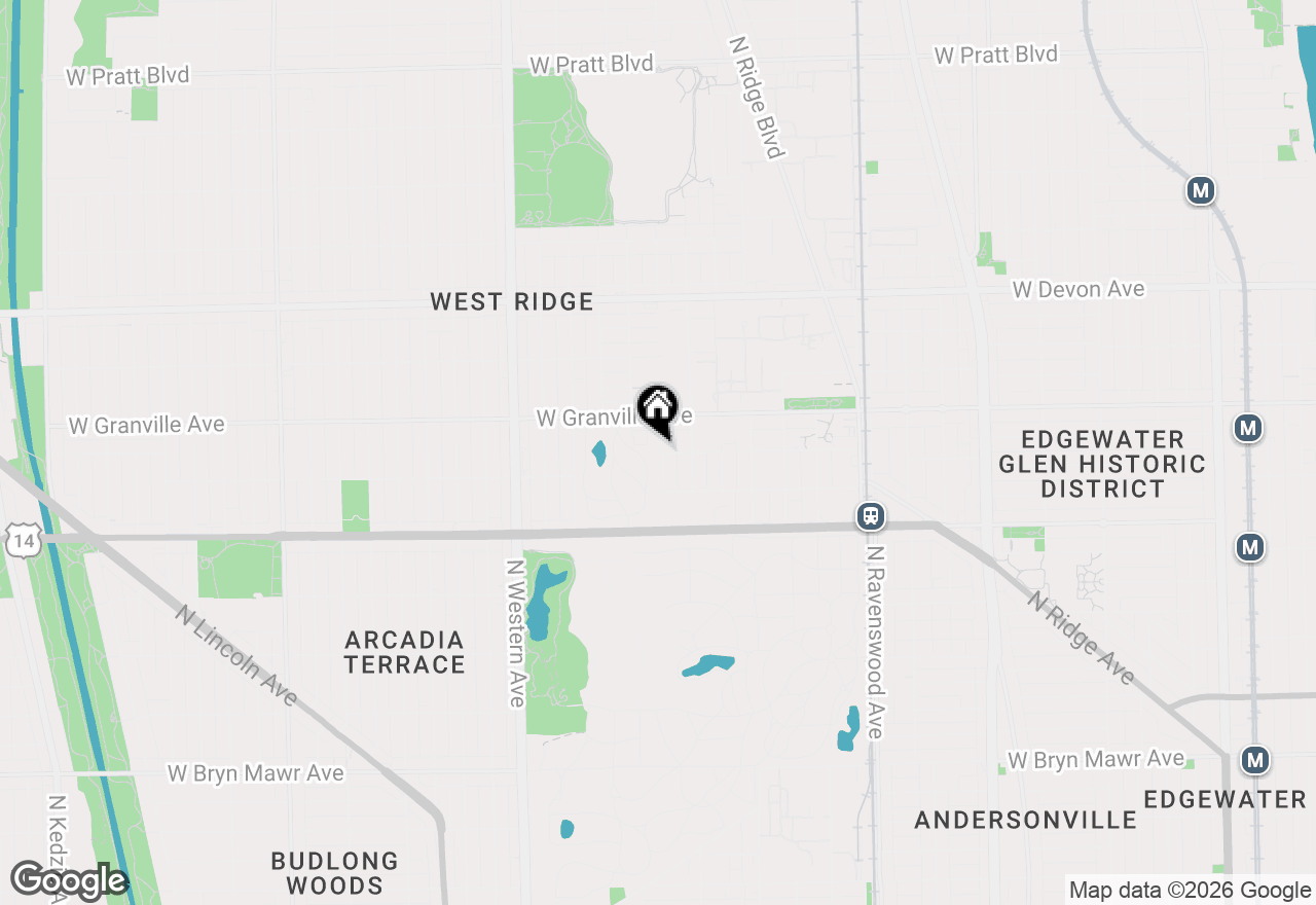 Map of 6142 N Hamilton Avenue #2N, Chicago, IL 60659