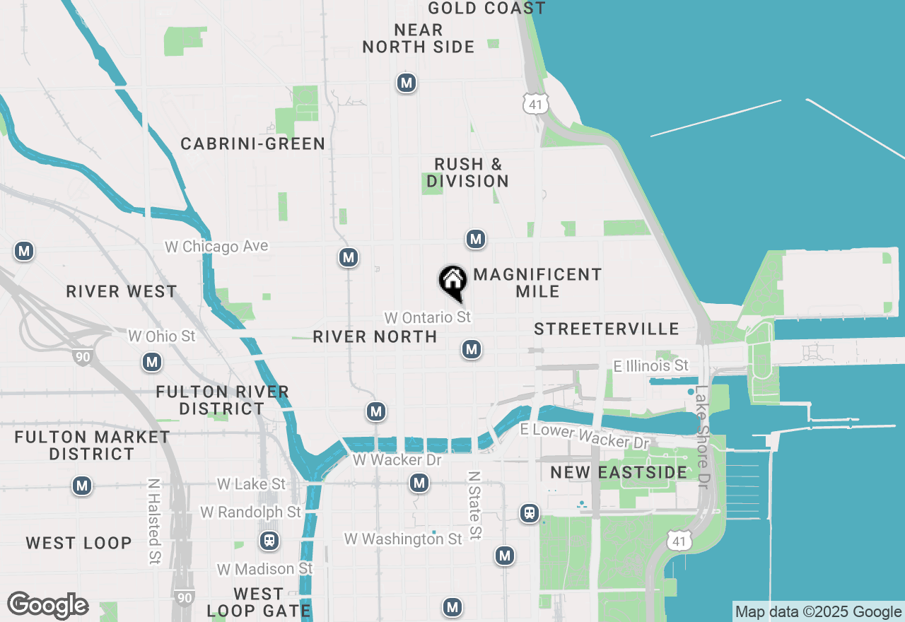 Map of 635 N Dearborn Street #2104, Chicago, IL 60654