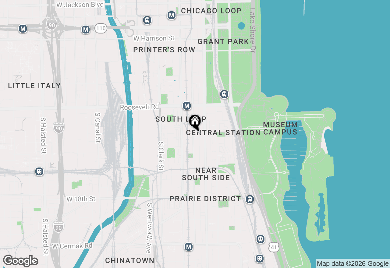 Map of 1345 S Wabash Avenue #907, Chicago, IL 60605