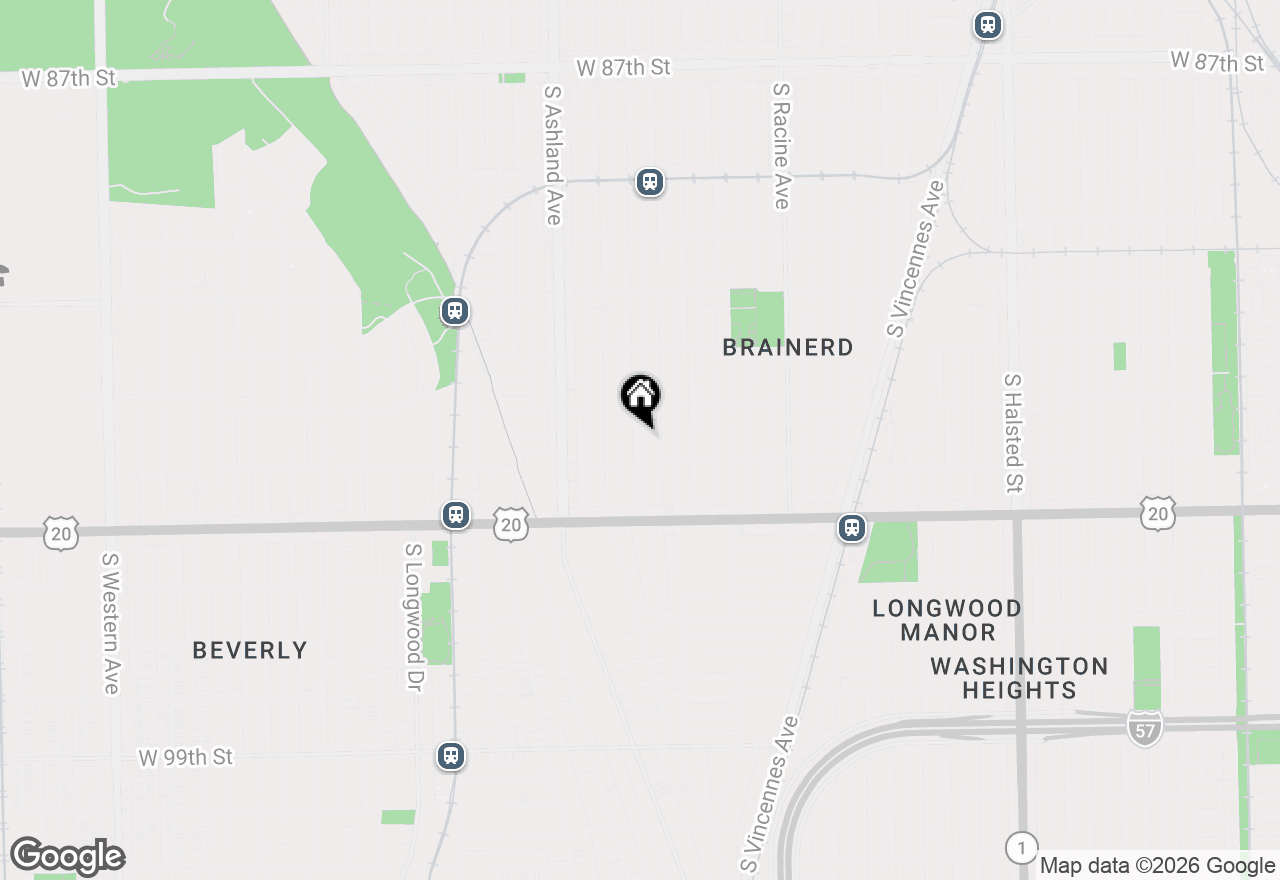 Map of 9332 S Bishop Street, Chicago, IL 60620