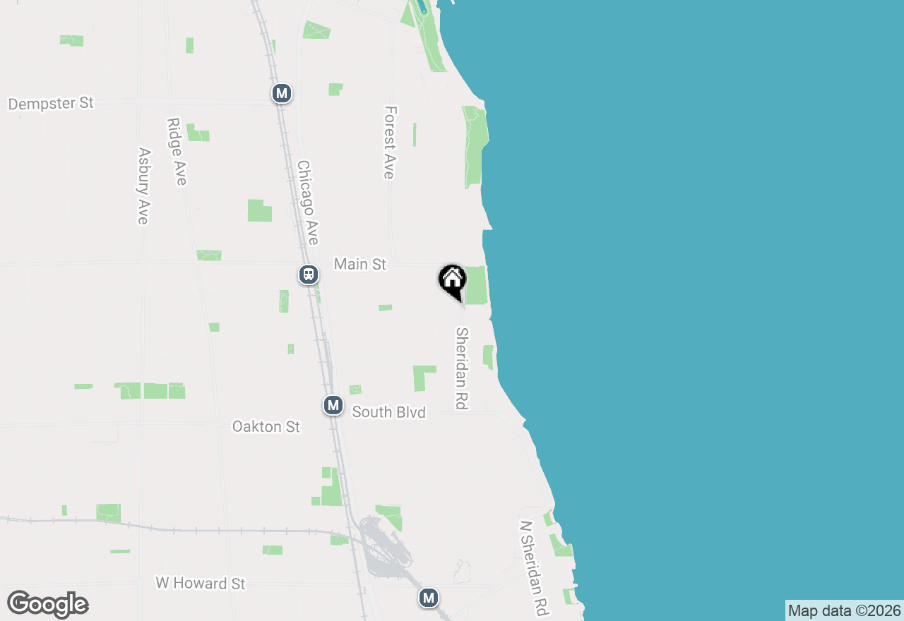 Map of 110 Kedzie Street, Evanston, IL 60202
