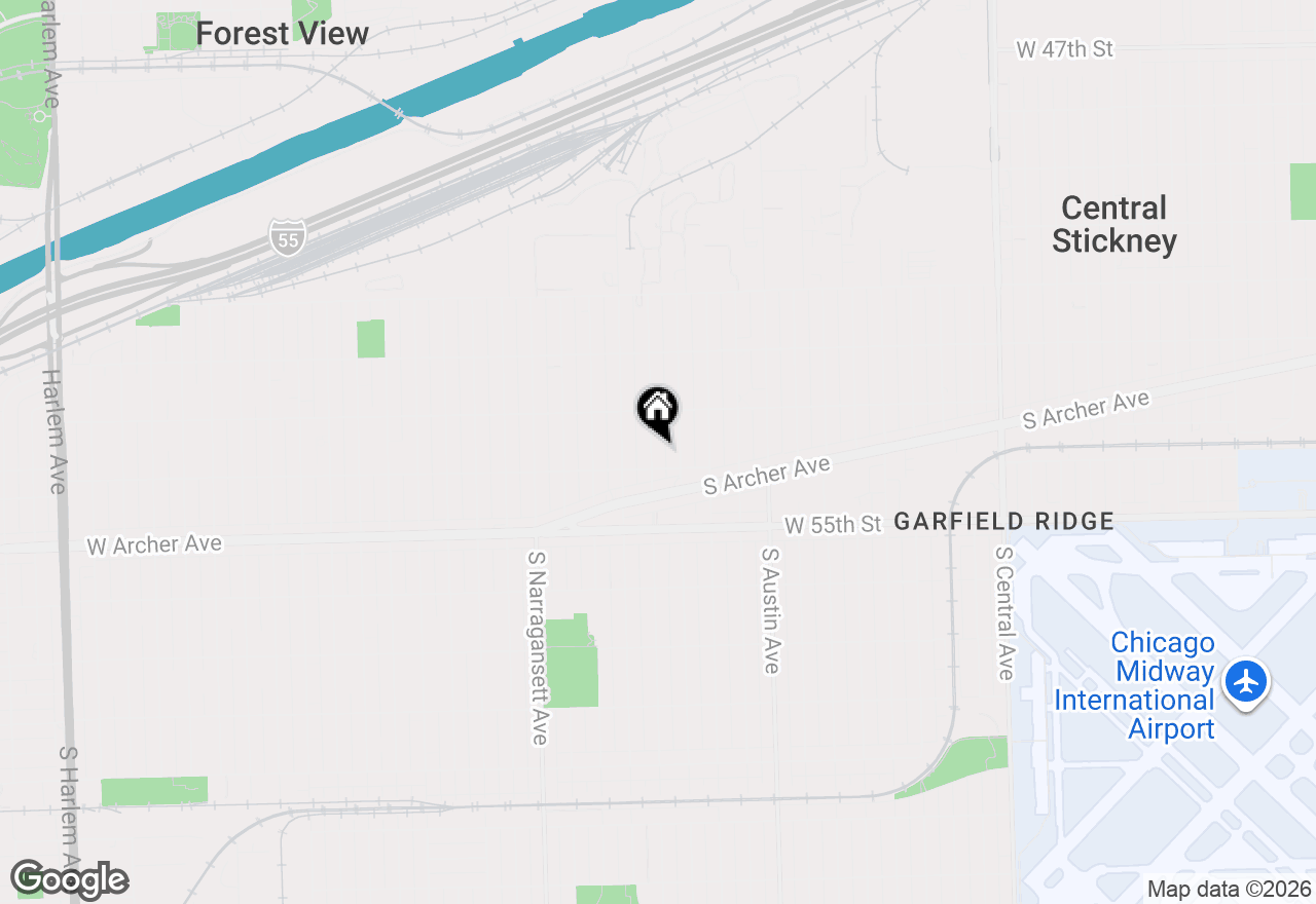 Map of 5347 S Melvina Avenue, Chicago, IL 60638