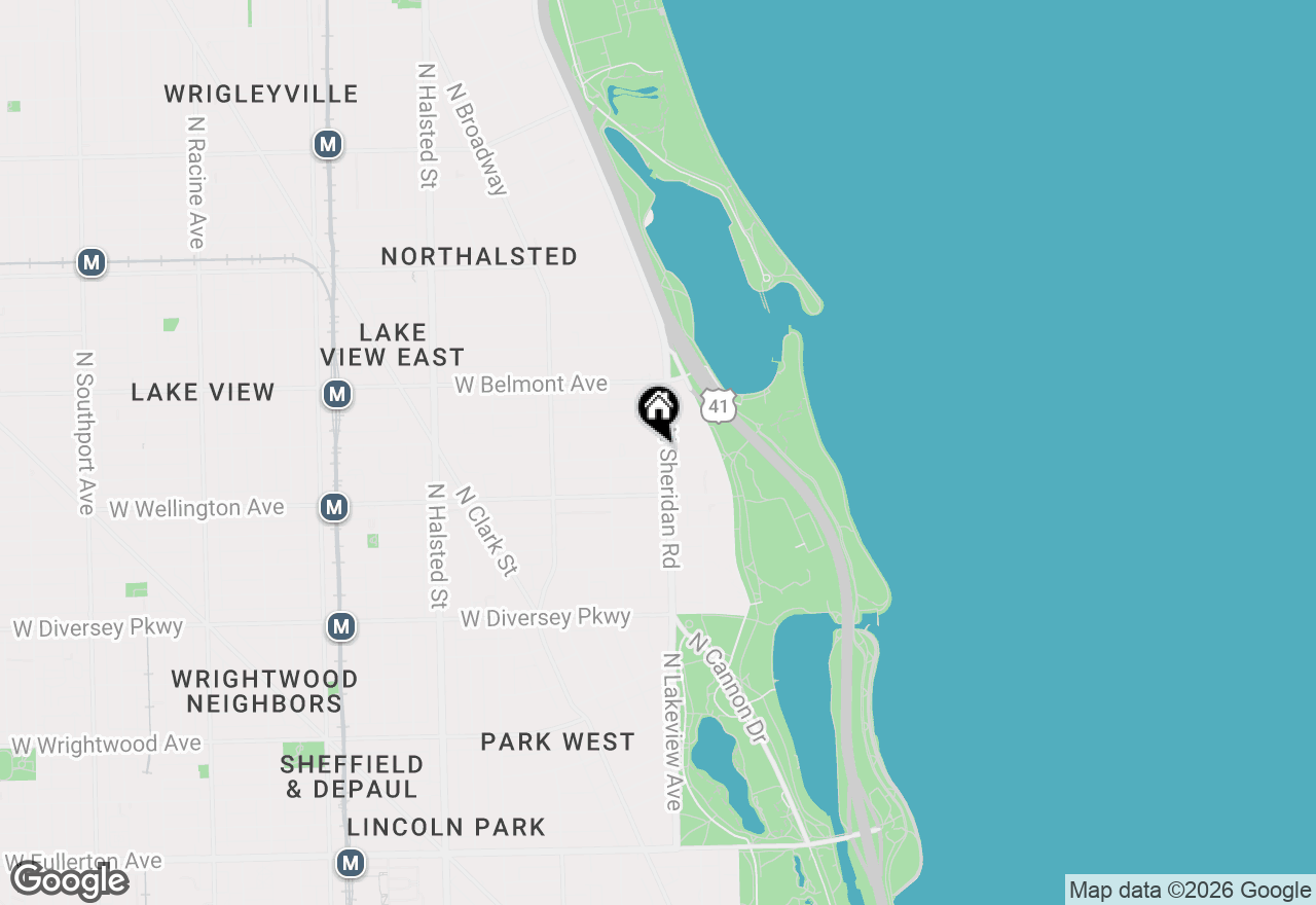 Map of 3100 N Sheridan Road #1B, Chicago, IL 60657