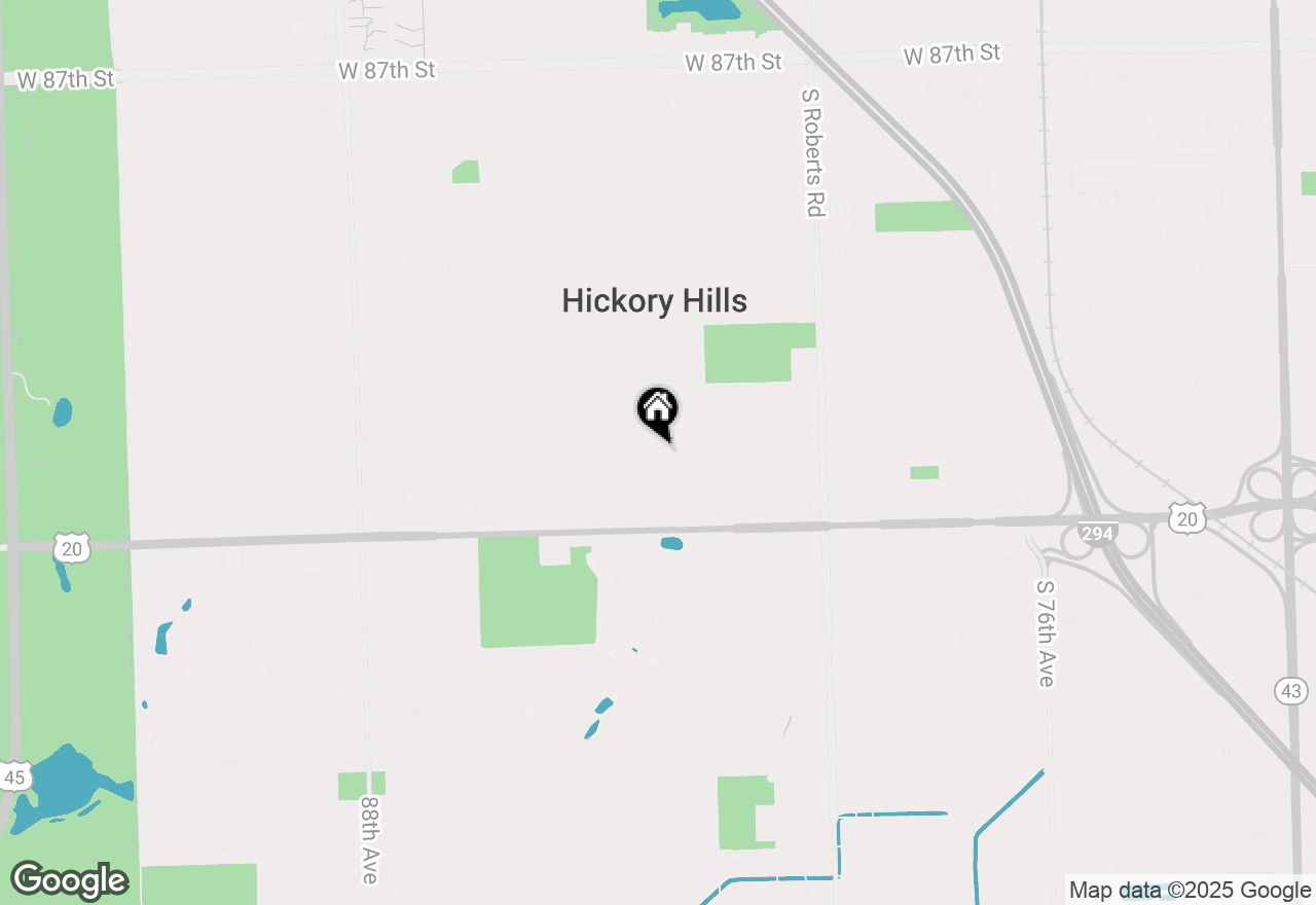 Map of 9341 S 83rd Avenue, Hickory Hills, IL 60457
