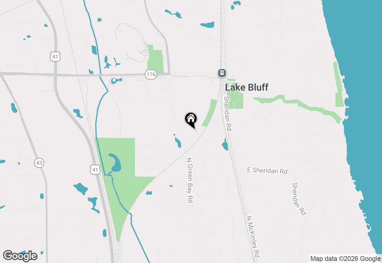 Map of 280 Hickory Court, Lake Bluff, IL 60044