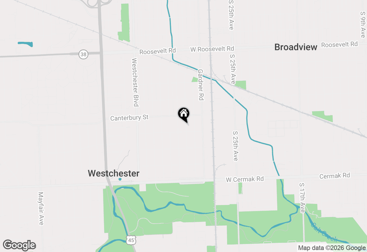 Map of 1636 Manchester Avenue, Westchester, IL 60154