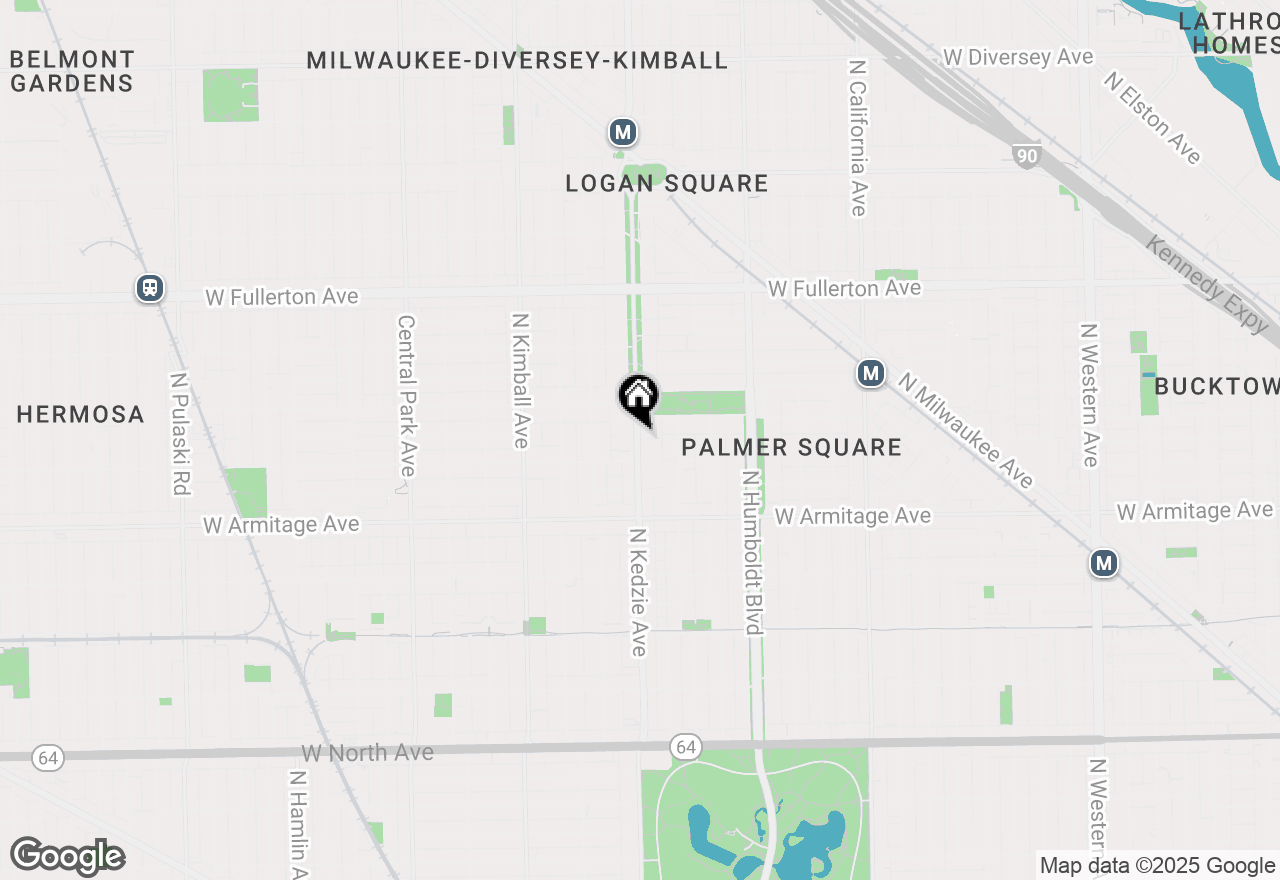 Map of 2121 N Kedzie Boulevard #2E, Chicago, IL 60647