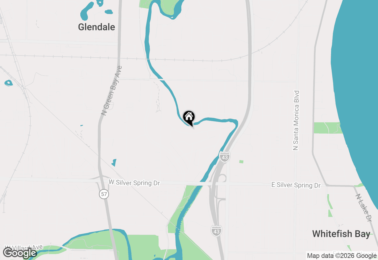 Map of 1030 W Riverview Dr, Glendale, WI 53209