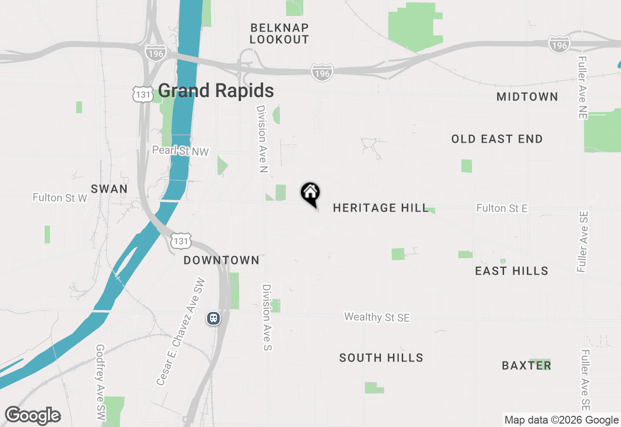 Map of 22 Jefferson Avenue Se, Grand Rapids, MI 49503