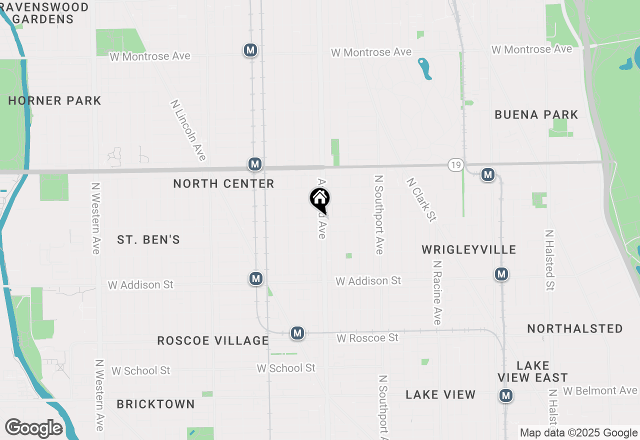 Map of 3806 N Ashland Avenue #3N, Chicago, IL 60613