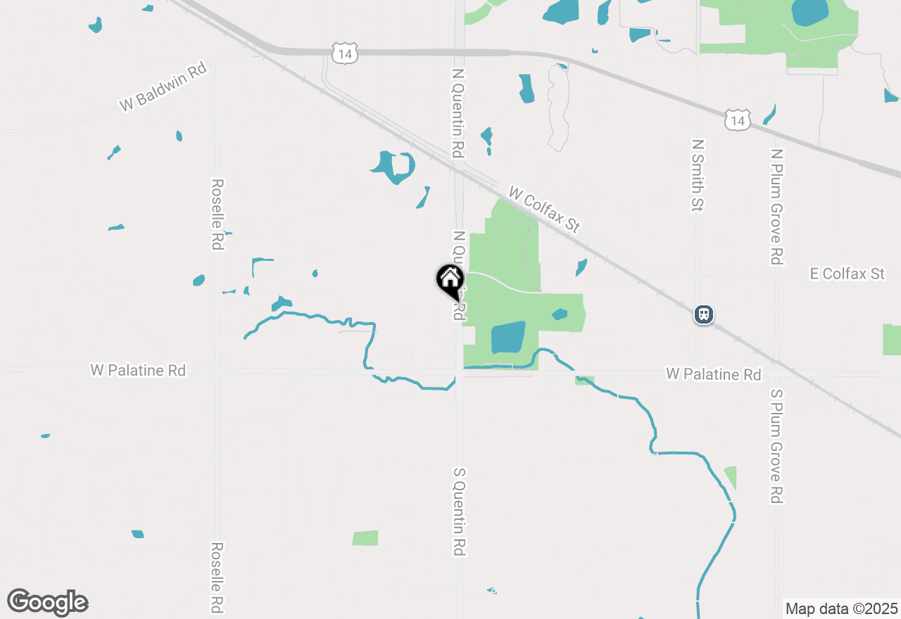 Map of 138 N Quentin Road, Palatine, IL 60067