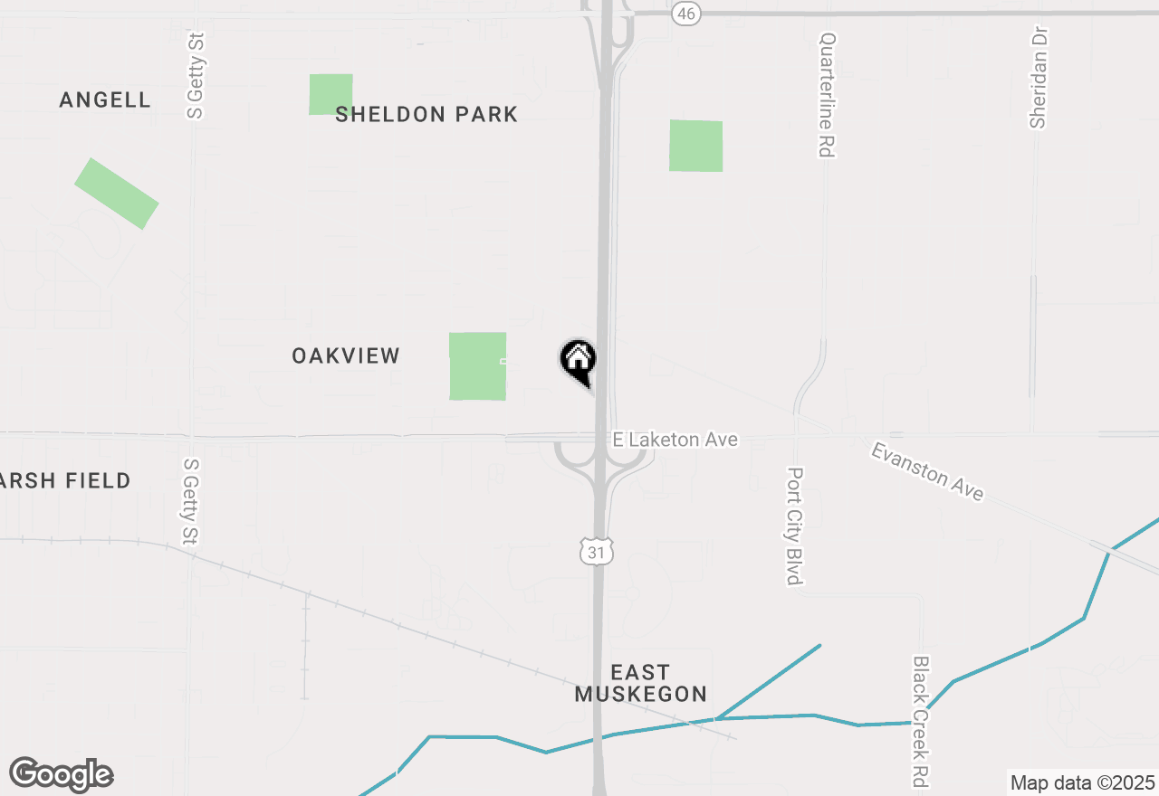 Map of 1718 Broadmoor Street, Muskegon, MI 49442