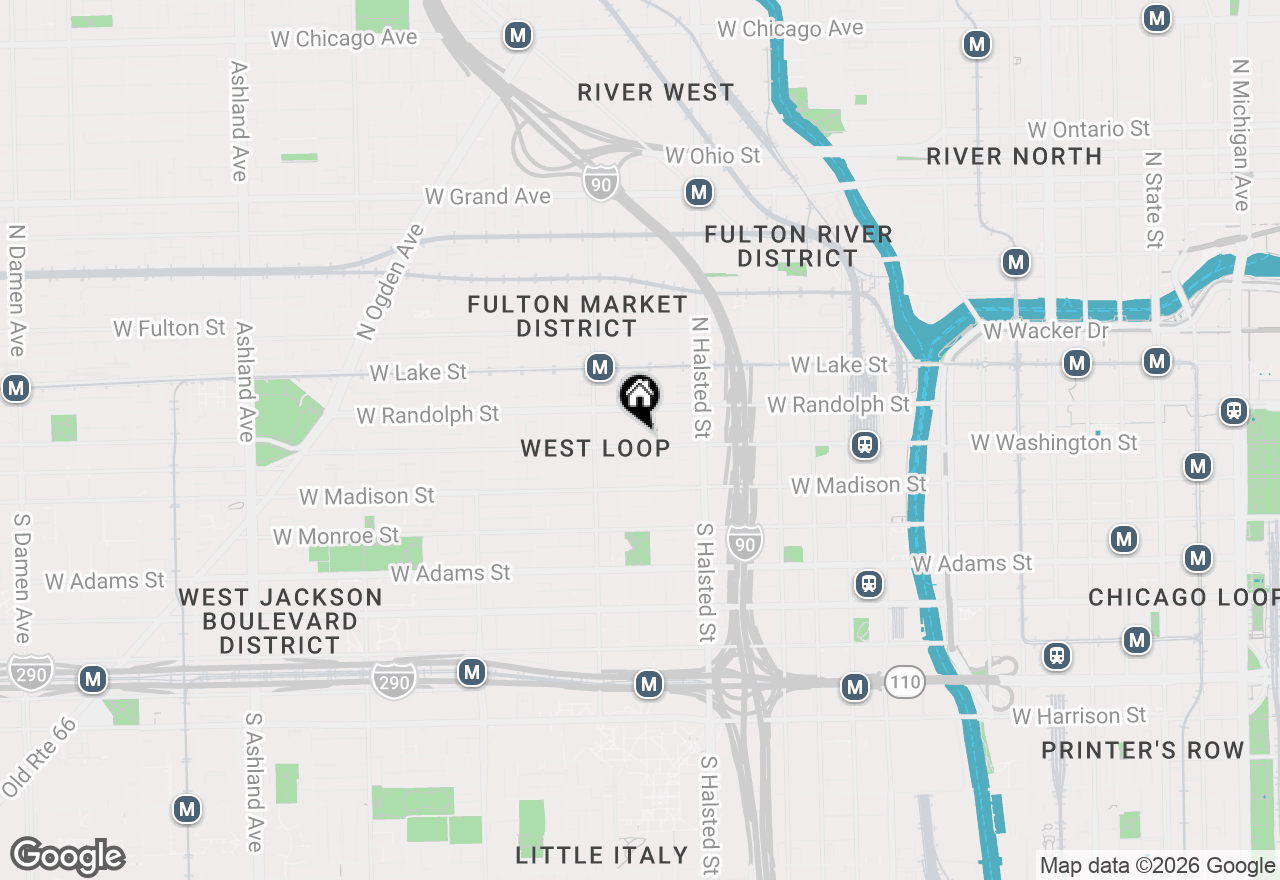 Map of 900 W Washington Boulevard #PHW, Chicago, IL 60607