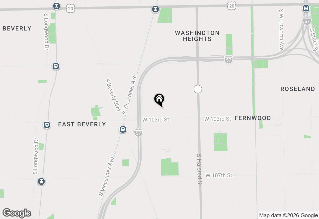 Map of 10215 S Aberdeen Street, Chicago, IL 60643